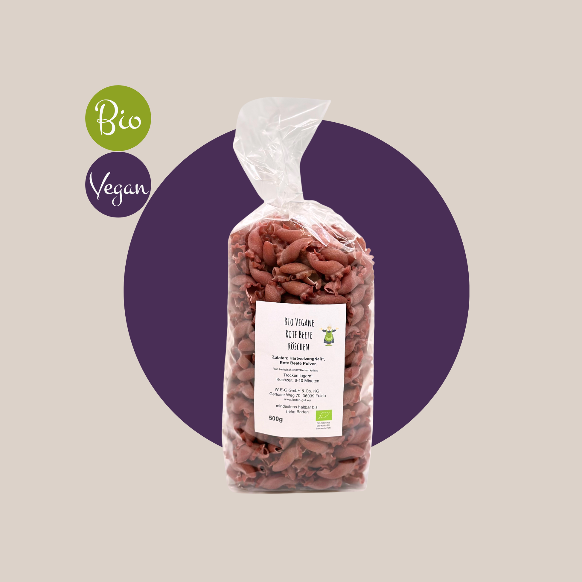 Bio Rote-Bete-Röschen - vegan