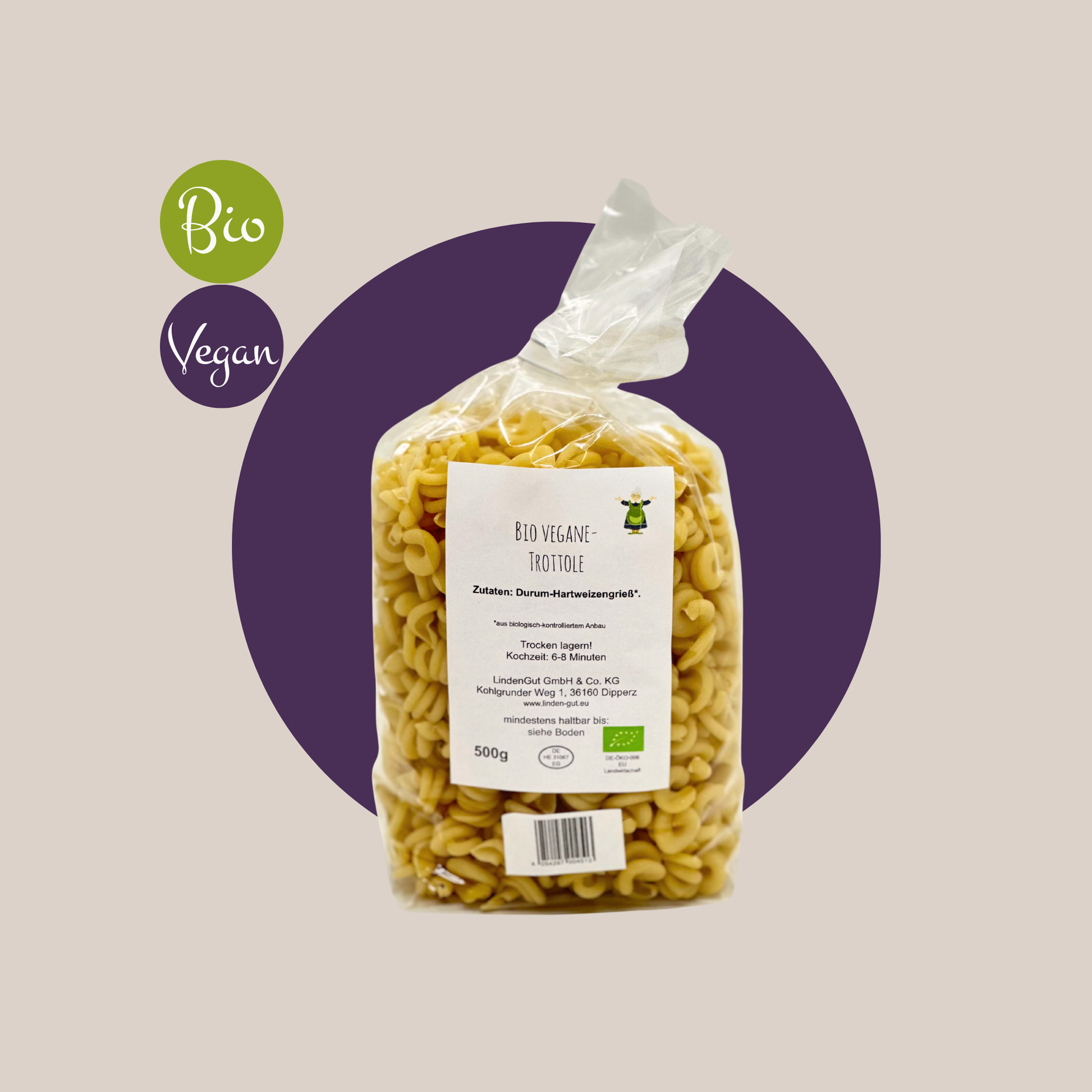 Bio Trottole Nudeln - vegan