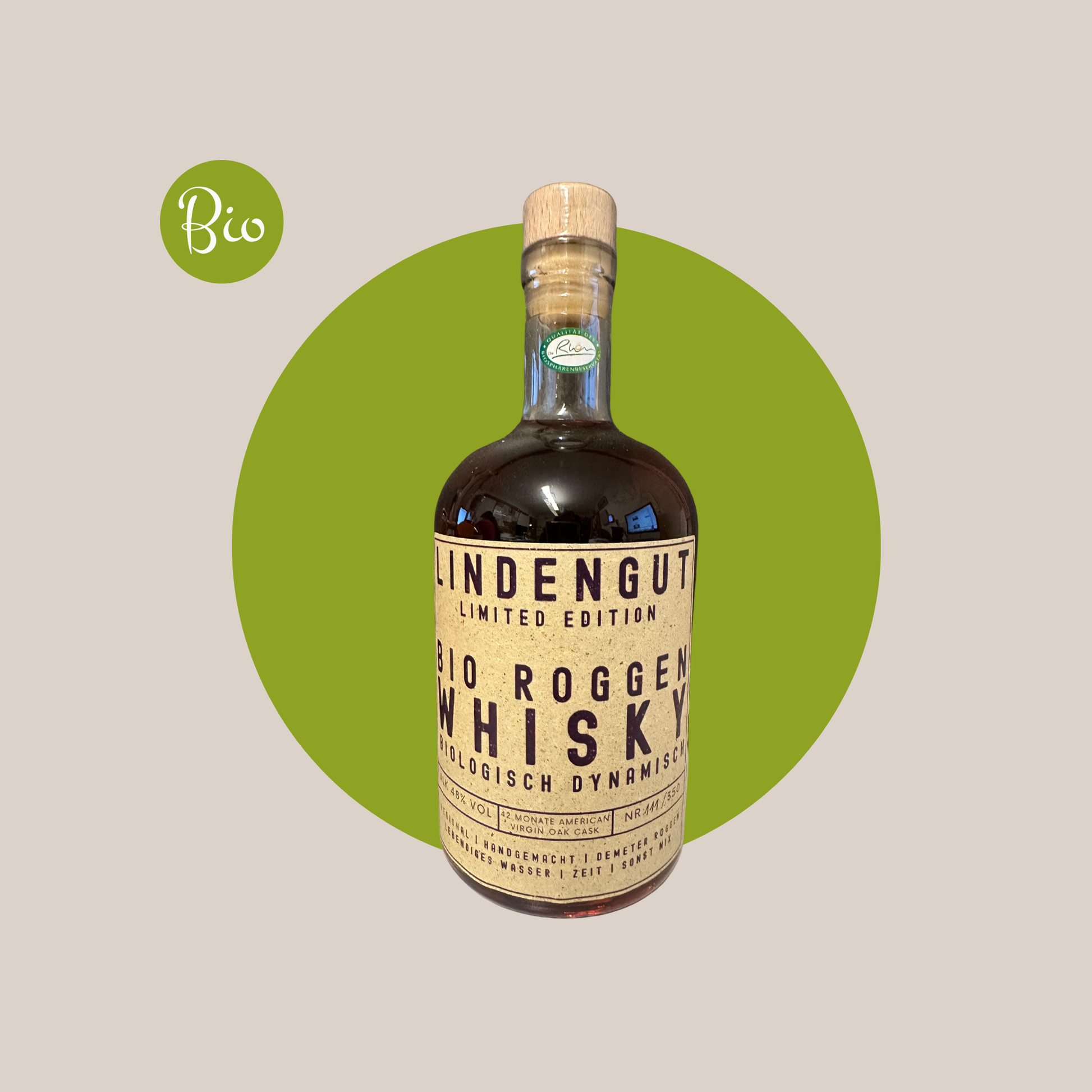 Bio LindenGut Demeter Roggen Whisky, 350ml