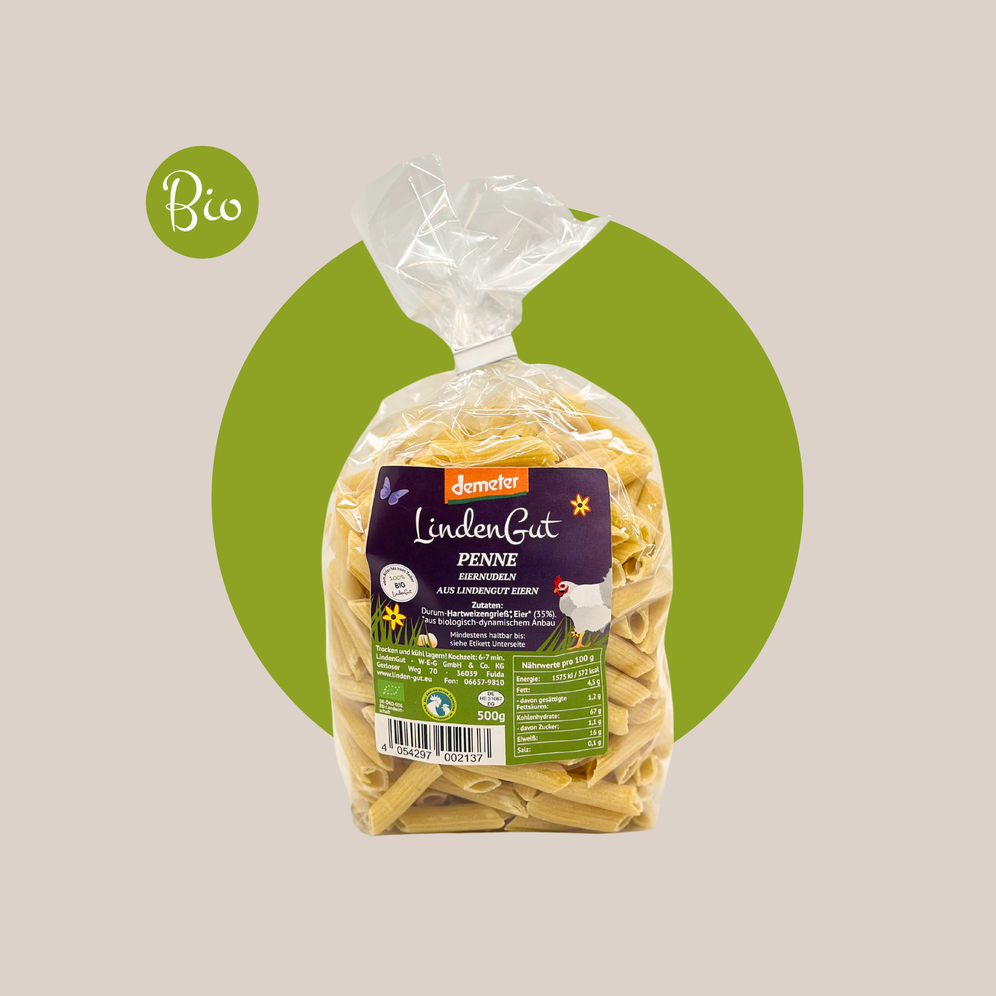 Bio Penne mit Ei