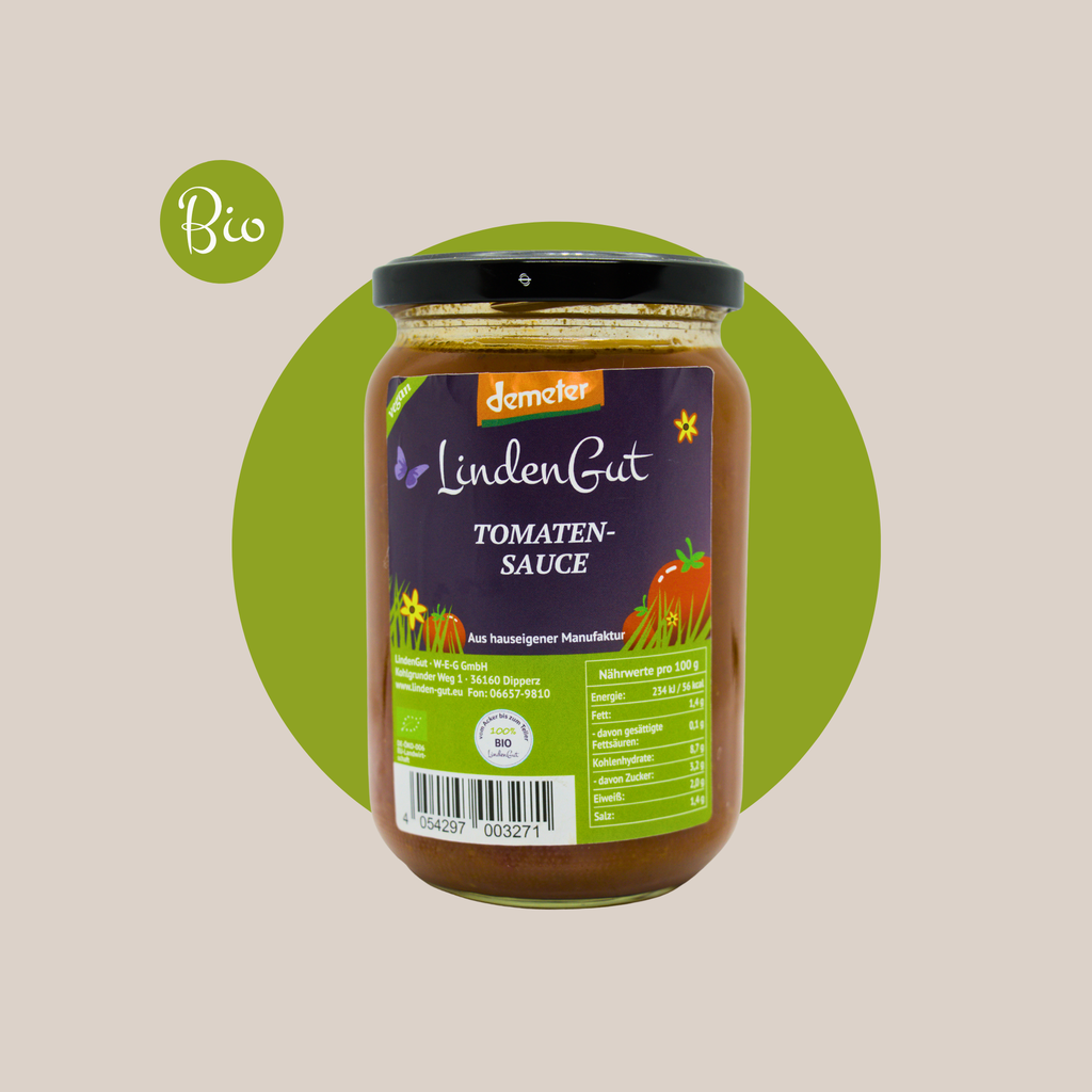 Bio-Tomatensauce im Glas