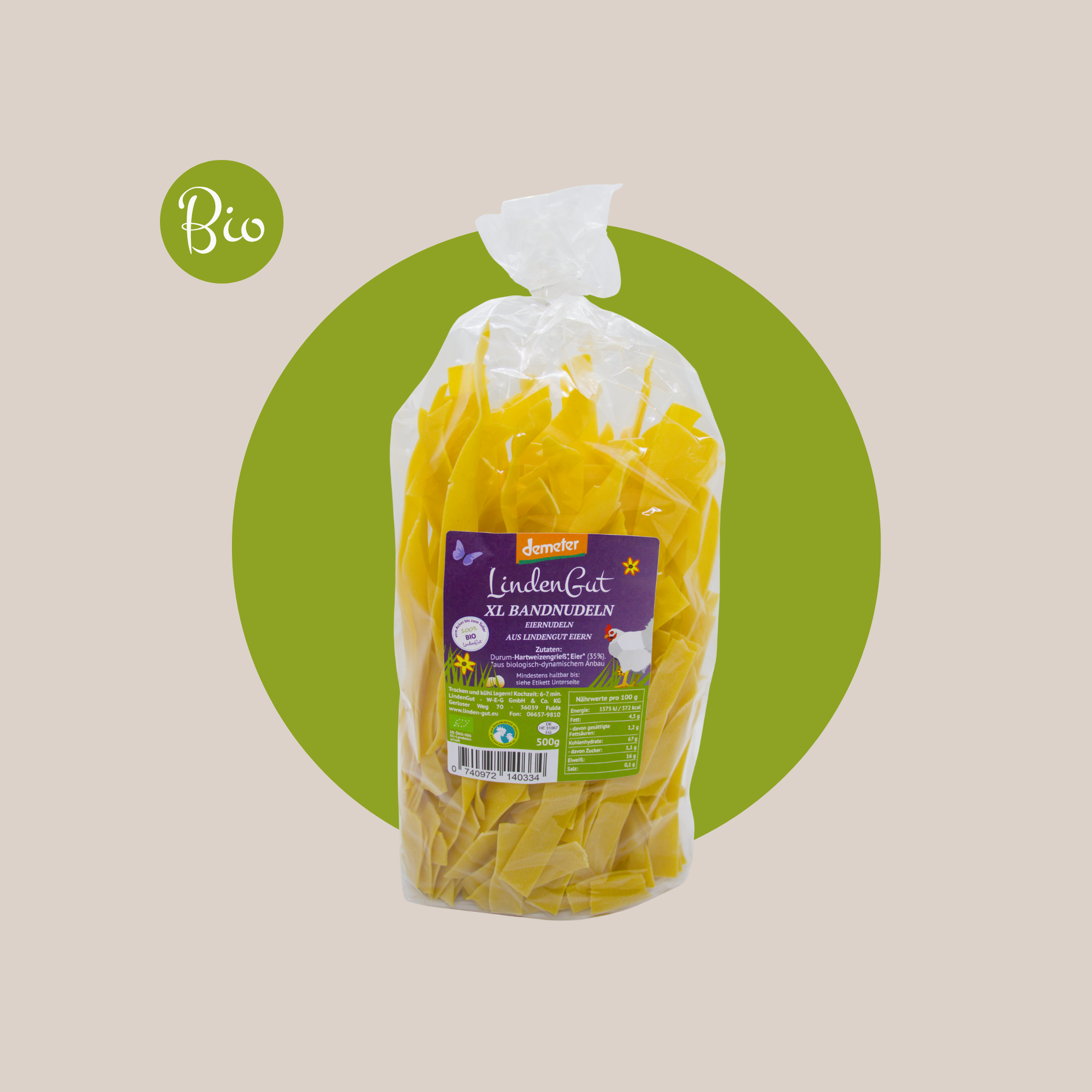 Bio XL Bandnudeln (Demeter)