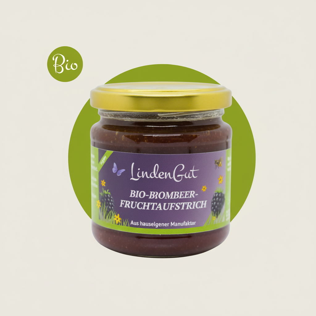 Organic blackberry fruit spread
